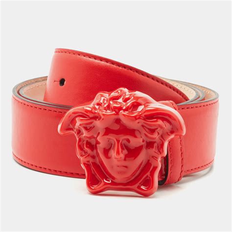 versace belt red - Versace belt women outfit.